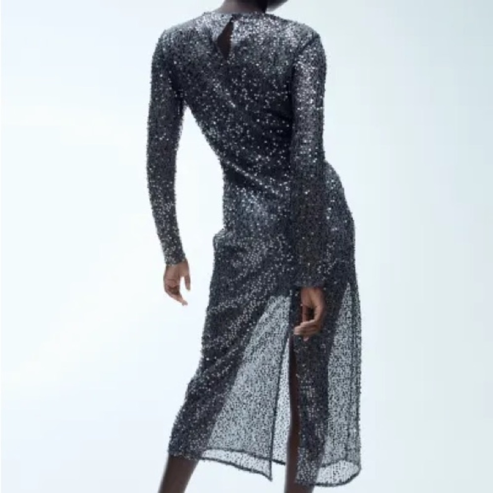 Sequined Net Dress